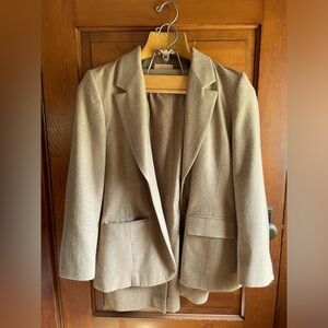 Vintage Pendleton Camel Wool Suit matching set coat and skirt